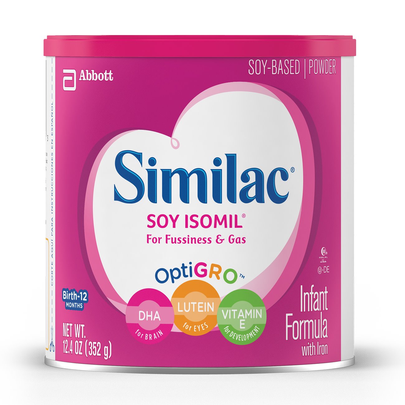 Infant Formula Similac Soy Isomil 12.4 oz. Can Powder Soy Galactosemia / Lactose Intolerance