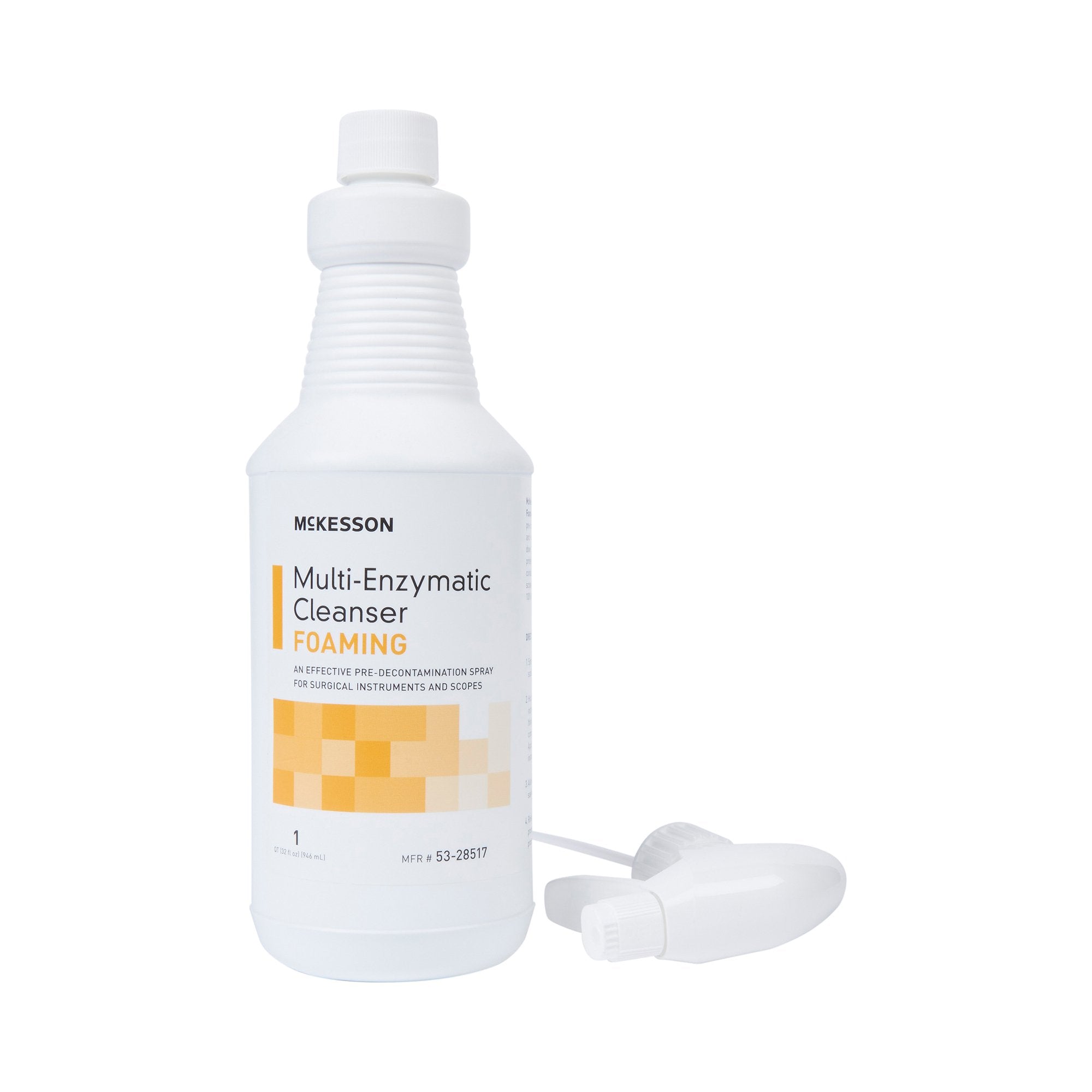 Multi-Enzymatic Instrument Detergent McKesson Foam RTU 1 Quart Bottle Fresh Rain Scent