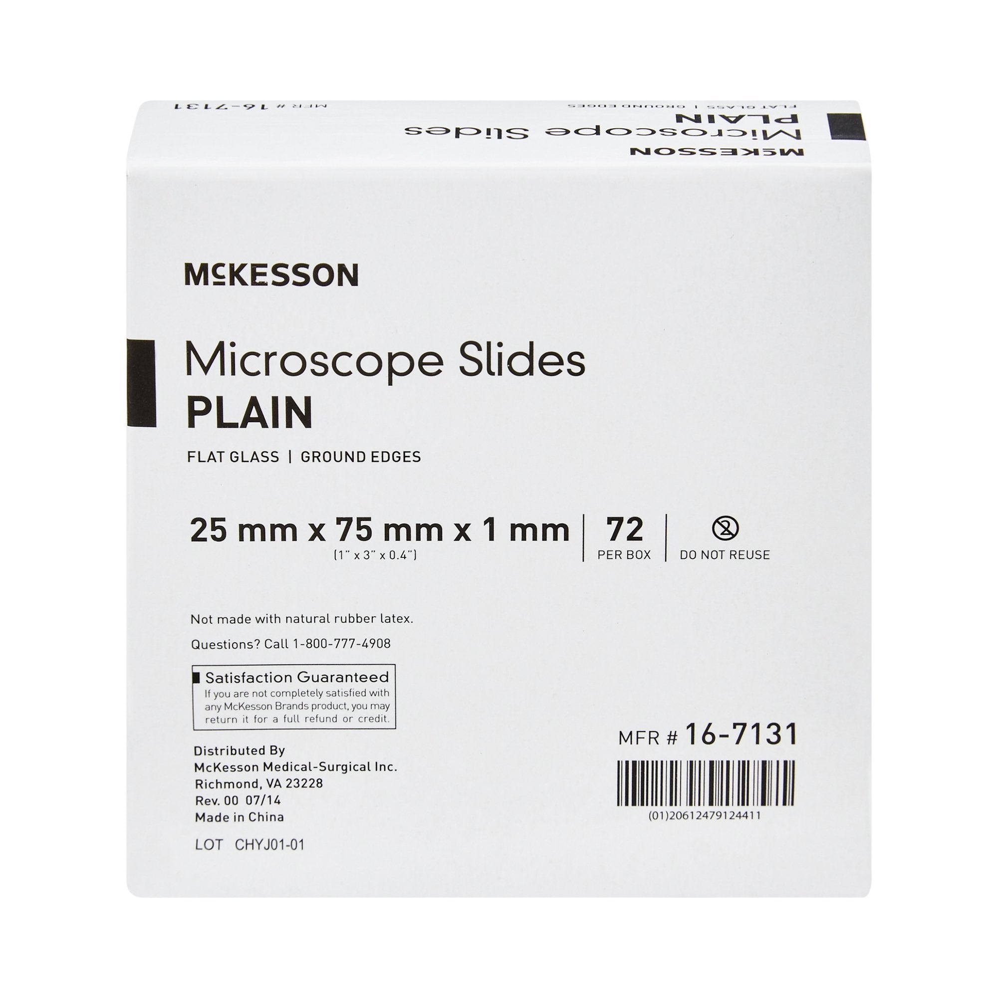 Microscope Slide McKesson 1 X 3 Inch X 1 mm Plain