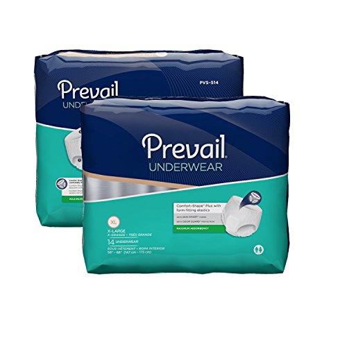 Prevail Maximum Absorbency Incontinence Underwear, X-Large, 14 Count
