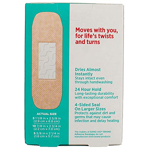 BAND-AID Brand Skin-Flex Bandages Assorted, 20+6 Count