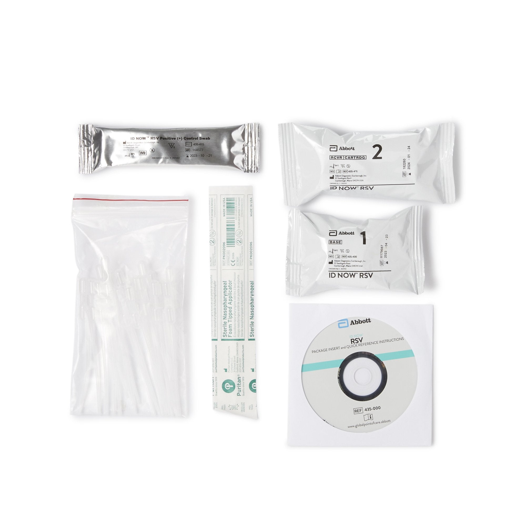 Respiratory Test Kit ID NOW Molecular Diagnostic Respiratory Syncytial Virus Test (RSV) Nasopharyngeal Swab Sample 24 Tests CLIA Waived