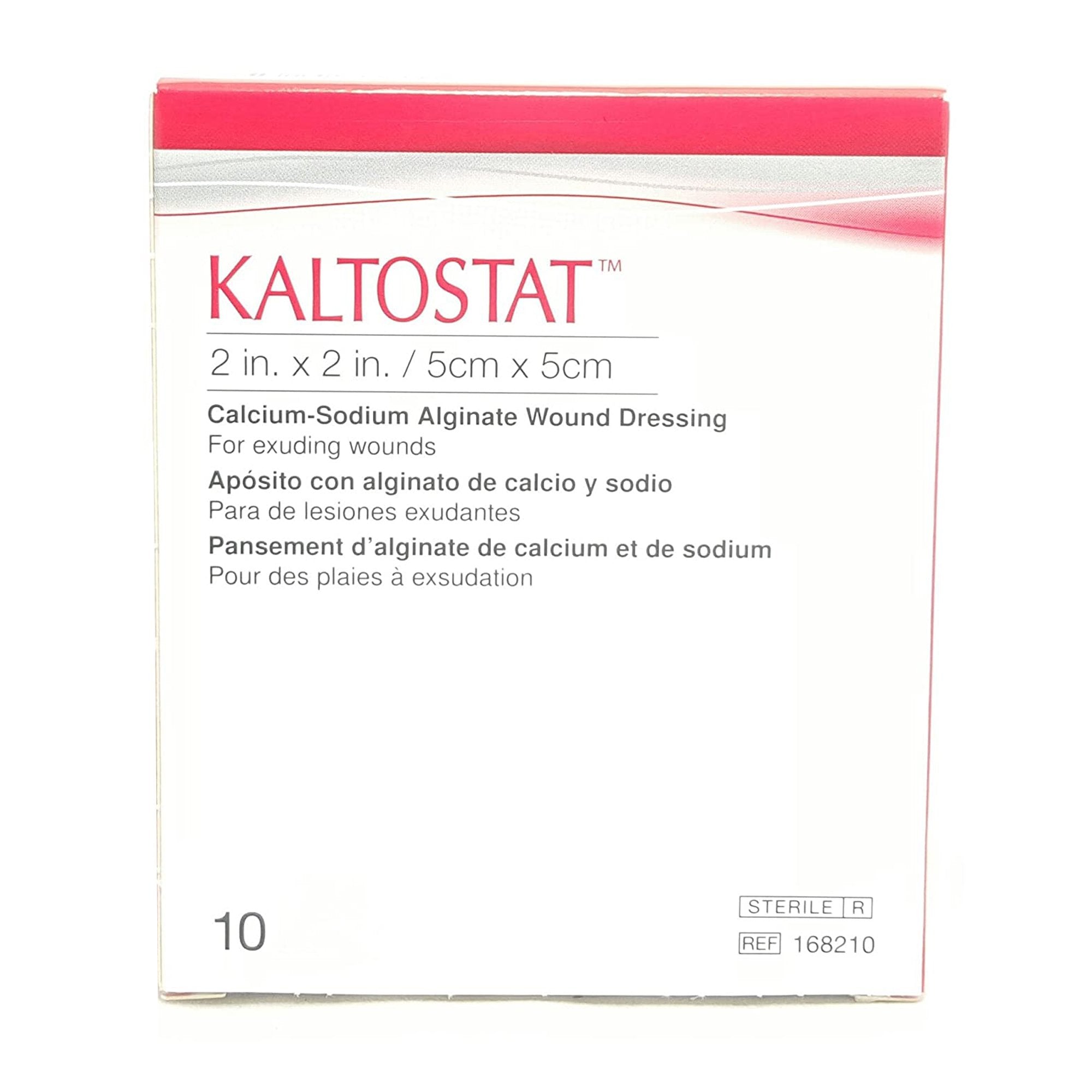 Alginate Dressing Kaltostat 2 X 2 Inch Square Calcium Alginate Sterile