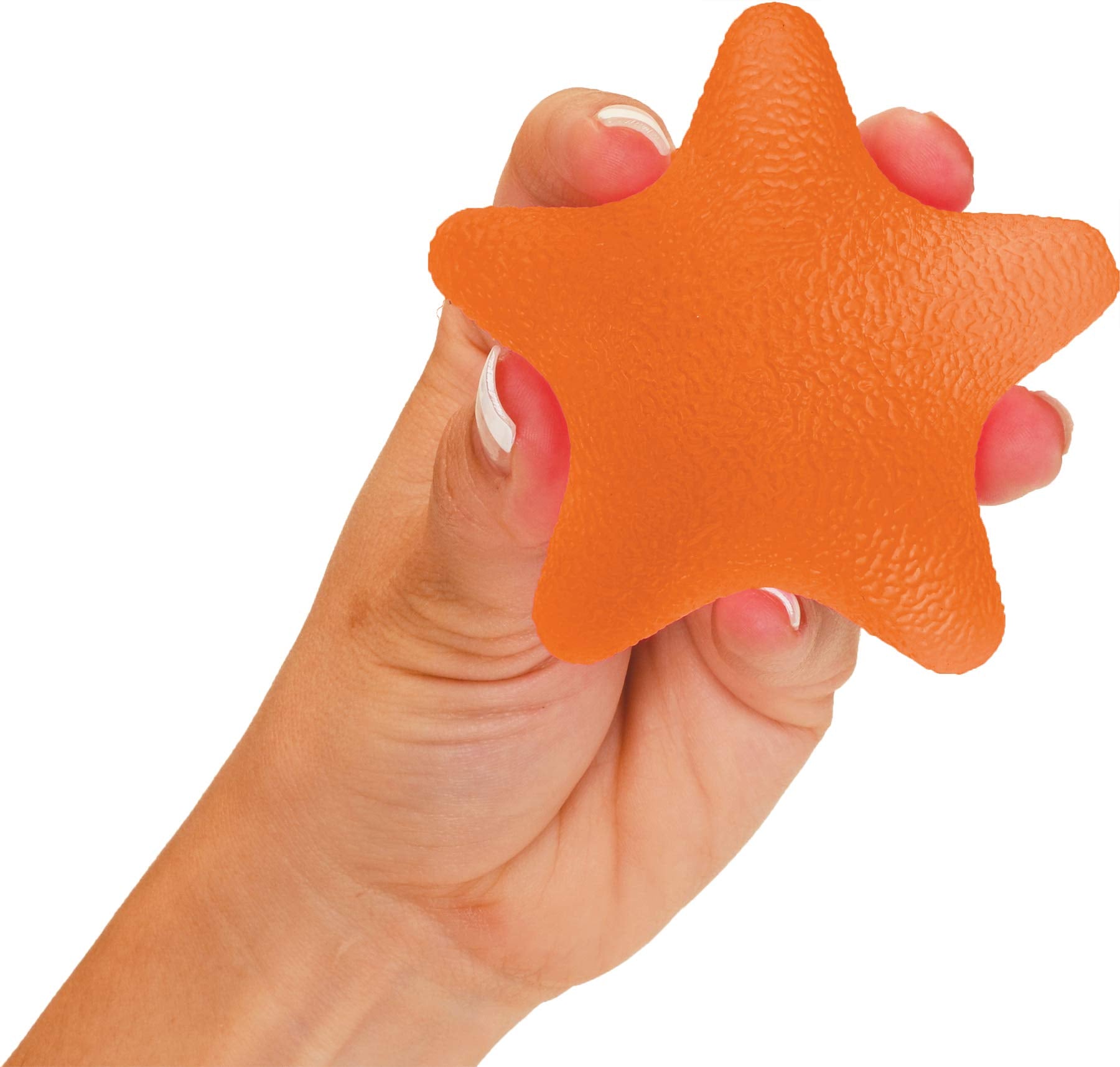 NOVA Hand Exerciser Star, Hand Grip Squeeze Star for Strength, Stress and Recovery, Comes in 3 Resistance Levels - Pink Soft, Orange Medium and Blue Firm