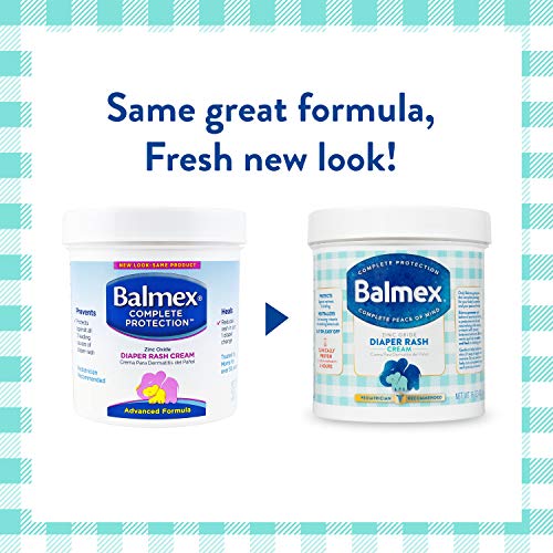 Balmex Complete Protection Daily Baby Diaper Rash Cream, Clinically Proven To Reduce Redness in Just One Use*, with Zinc Oxide + Botanicals, Pediatrician-Recommended & Dermatologist Tested, 16oz